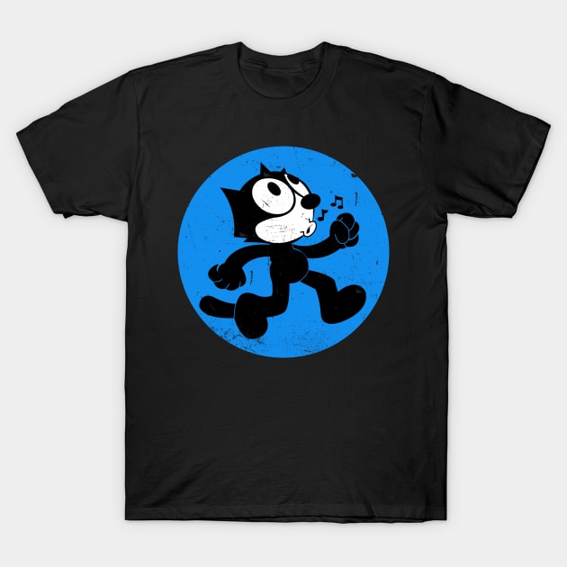 Felix The Cat Walking Whistle T-Shirt by technofaze